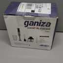 Ganiza Immersion Blender 5 in 1 Hand Blender Max 1000W Heavy Duty Motor, 16 Speed Mode Handheld Blender Stainless Steel Blade With 800ml Mixing Beaker, 600ml Chopper, Whisk and Milk Frother