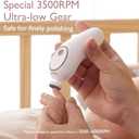 Momcozy Baby Nail File Electric, Gentle Baby Nail Trimmer Electric, Baby Nail Clipper with Night Light, 7 Grinding Head Replacement Pads, Pink