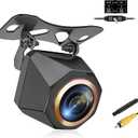 1080P Backup Camera for Car, 3MP 170 AHD CVBS Universal Rear View Camera with Night Vision & 4 Modes,12-24V, IP68K, Guide Line, Mirror/Normal Switch,Rear/Front/Side cam for car,SUV,truck, large truck