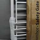 Cumbor 29.7-40.6" Baby Gate for Stairs, Mom's Choice Awards Winner-Dog Gate for Doorways, Pressure Mounted Auto-Close Pet Gates for Dogs Indoor, Safety Child Gate with Easy Walk Thru Door, White