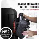 Magnetic Gym Bag Small | Magnetic Gym Water Bottle Bag | Perfect Small Crossbody Bag for Focused Workouts | Mini Gym Bag for Women and Men | Water Bottle Holder with Strap (Black)