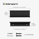 goldenwarm 10 Pack Black Finger Edge Pulls Drawer Finger Pulls Matte Black Kitchen Hardware Handles Bedroom Dresser Drawers,3-3/4in Hole Center