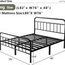 14Inch Metal Bed Frame,King Size Bed Frame with Storage Space,Heavy Duty Sturdy Mattress Foundation,Easy Assembly,No Box Spring Needed,King
