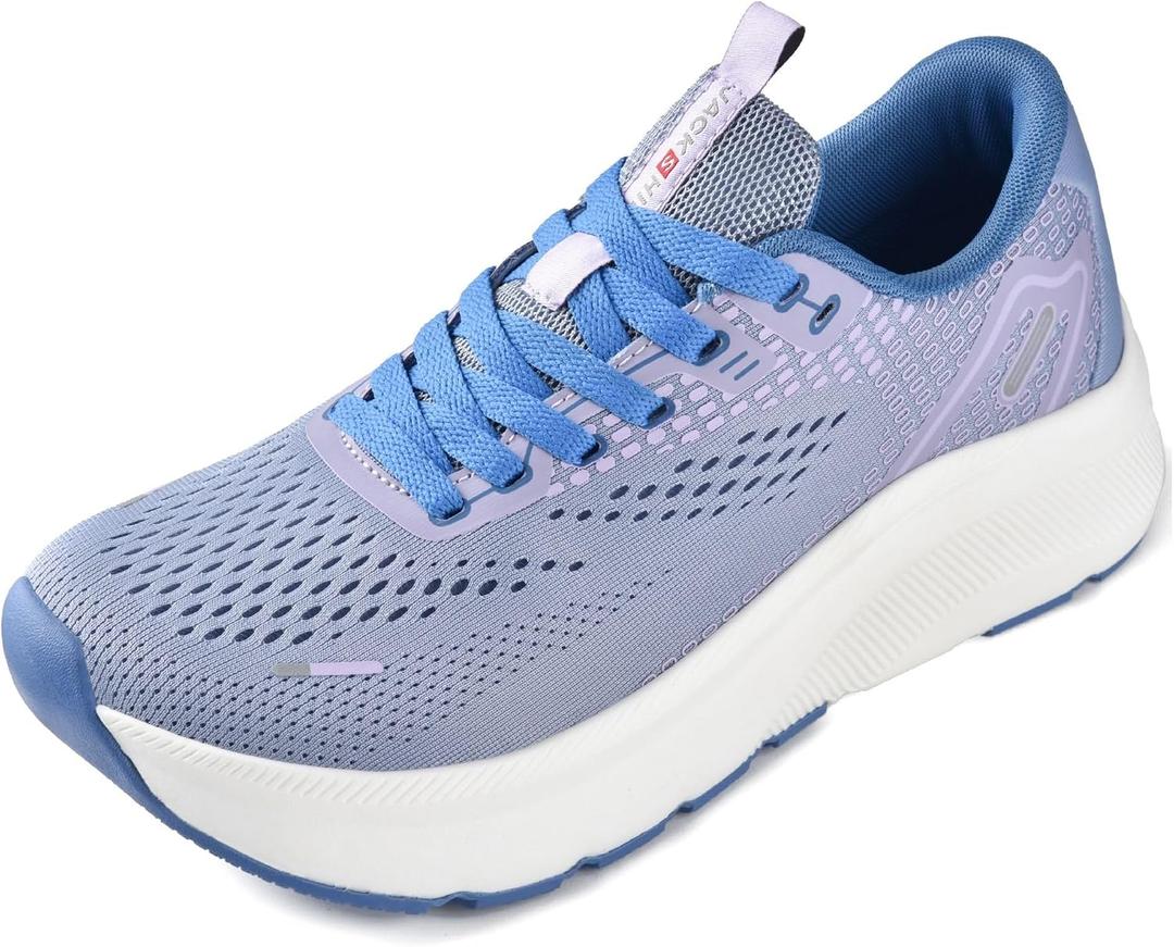 JACKSHIBO Wide Toe Box Shoes Women Arch Support Wide Sneakers for Running Walking Athletic Tennis Orthopedic Plantar Fasciitis Workout with Thick Cushion Zero Drop Sole Width Shoes