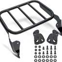 MoKitDora Luggage Rack for Harley Sissy Bar Uprights Compatible with 2018-later Softail Deluxe FLDE, Heritage Classic FLHC FLHCS, Slim FLSL, Street Bob FXBB, FXBBS and FXST, Gloss Black