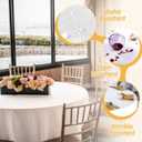 BRILLMAX 6 Pack White Round Tablecloths 70 Inch for 30-48 Tables - 150 GSM Polyester Fabric, Standard Drop, Water, Stain & Wrinkle Resistant Cloth Cover for Wedding Reception Banquet Dining Party