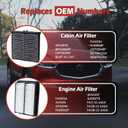 PAJ8-13-3A0A Engine Air Filter and BDGF-61-J6X Cabin Air Filter kit Compatible with 2023-2025 CX-50 2.5L Not for Hybrid 2019-2025 Mazda 3 2.0L 2.5L 2020-2025 CX-30 Replaces PAH9-13-3A0A BDTS61J6X