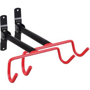 Dirza Bike Wall Mount Bike Hanger 2 Pack Foldable Bicycle Storage Horizontal Bike Rack Bike Hook for Garage Indoor Shed with Screws