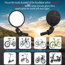 BriskMore Bike Mirrors, Bike Bar End Mirror, HD Glass Convex Lens Bicycle Rearview Mirror, Safe Cycling Rearview Mirror, Easy to Install