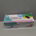 54IN X 320FT Plastic Table Cover Roll with Cutter Box, Cut to Size Plastic Table Cloths for Parties, Birthday, Disposable Tablecloth Roll for All Shape Tables (Brown, 54 Inch X 320 Feet)