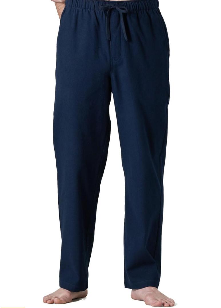 LAPASA Men's Pajama Pants 100 %Cotton Flannel Plaid Lounge Fleece Warm Sleepwear Pants PJ Bottoms Drawstring and Pockets M39/M128
size XL