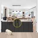 Reinforced 42 Tall x 100 Extra Wide Retractable Baby Gates for Doorways Extra Tall Pet Gate with Rods to Prevent Crawling Through, Dog Gate for Large Openings Extra Long Mesh Gate, Black