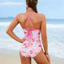 Jolefille Underwire One Piece Swimsuit for Women Tummy Control Bathing Suit Modest Push Up Swim Suits 2026 Cute Floral Teens (L)