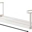 Stainless Steel Expandable Shoe Rack Organizer for Closet  16 to 30 Inch Adjustable, Retractable Hanging Cabinet Storage Shelf  Space-Saving Storage for Under Shelf, Closet, or Cabinet (White)