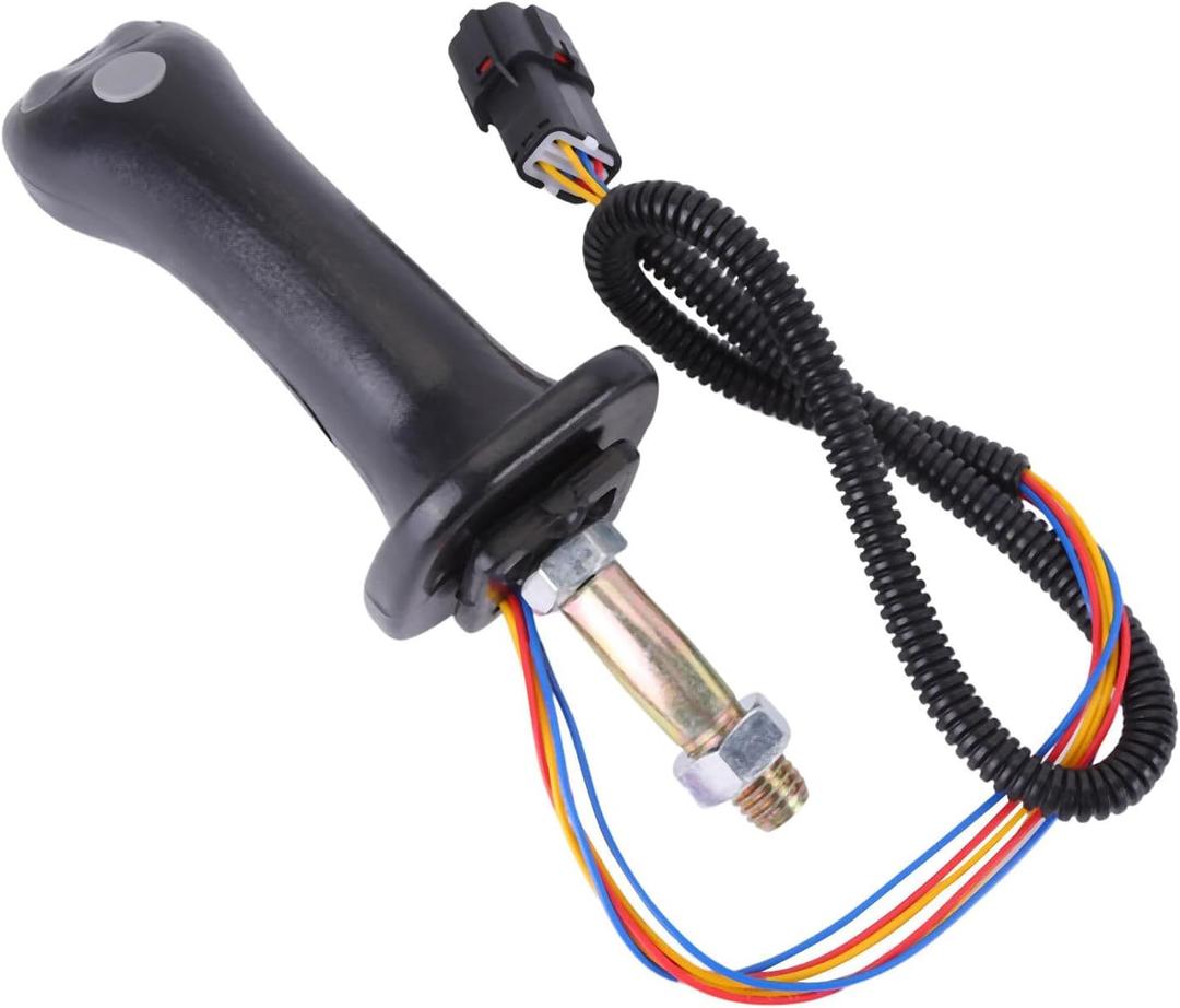 Excavator Joystick Handle 218-6118 CA2186118 Fit for Caterpillar Skid Steer Loader 216B 216 216B Serie 216B3 226 226B 226B3 2.0L 2.4L Aluminum Alloy 2 Button Handle Excavator Joystick Kit