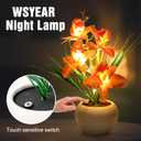 WSYEAR Orchid Lamp-Artificial Flower Night Light, Orchid Flower with Vase Lamp, LED Table Lamp Decorative Landscape Lights for Festival Party Home Decor