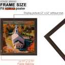 KTKDE 12x12 Picture Frame Set of 3, Walnut Wooden frames, Wall Hanging Display, Best Square Photo Frame Studio Gallery for Photos, Posters & Art Prints