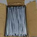 8" Heavy Duty Spiral Landscape Spikes - Solid Galvanized Metal Garden Stakes for Fixing Paver Edging, Weed Barriers, Artificial Turf, Tent and More (200 Pack)