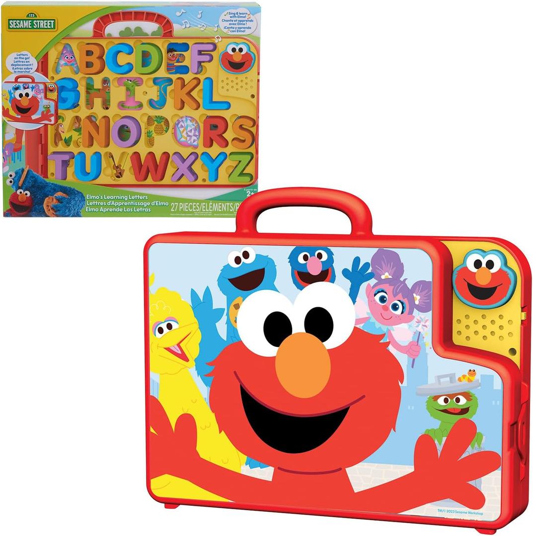 SESAME STREET Elmos Learning Letters Bus Activity Board, Preschool Learning and Education, Kids Toys for Ages 2 Up by Just Play