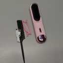 Go Brush Pro 2026 Hair Straightener Brush 300 Million Negative Ionic Portable Hair Straightener Comb for Women with 4 Temps Fast Heating MCH Ceramic Coating Smooth Frizz Hair Light Pink