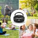 Gelielim Portable CD Players for Home, CD Boombox with AM/FM Stereo Radio, Bluetooth, USB, SD Card, MMC Drive, Aux-in, Headphone Jack,LCD Display, Boom Box CD Player AC/Battery Operated Black