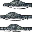 LEOFISHING Portable Folding Fishing Pole Bag 3.94ft/4.59ft/5.25ft Fishing Rod and Reel Protective Case Fishing Tackle Storage Bags Carry Organizer Outdoor for Fishing 3 Size