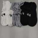 Under Armour Unisex Adult Training Cotton No Show Socks (6 Pairs) Large
