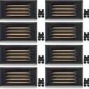 SUNVIE Low Voltage Step Lights 5W LED Step Lights Outdoor 3000k Low Voltage Deck Light with Horizontal Louver Faceplate Deck Stair Light for Stairs Fence Post Fastlock2 Connectors Included, 8 Pack