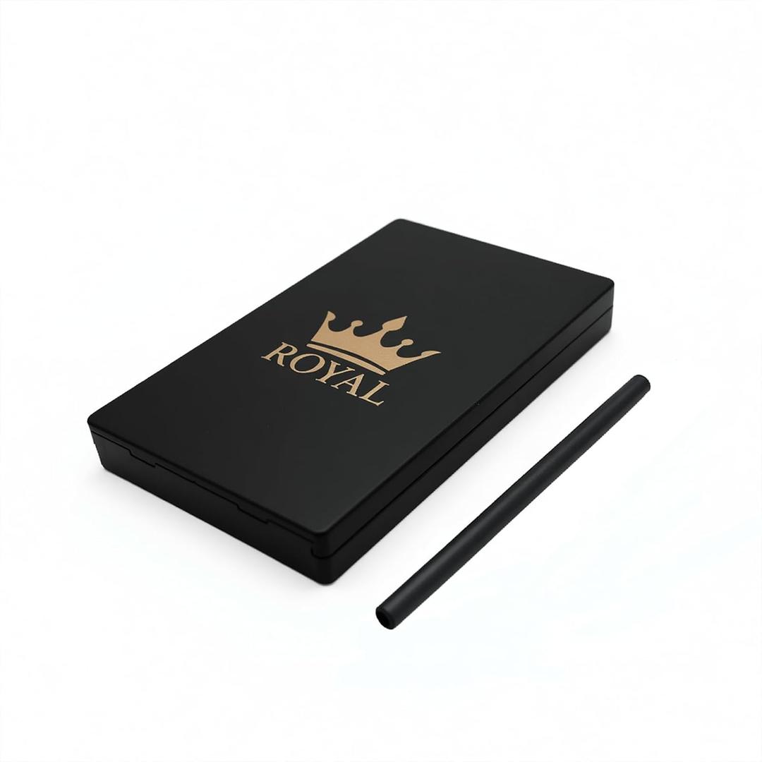 7-Compartment Storage Box with Metal Tube, Lockable Organizer with Anti-Slip Compartment Design, Crown Emblem, Portable Travel (Black)