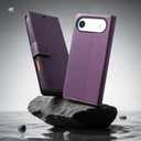 FLIPALM Wallet Case for iPhone 17 Air with Credit Card Holder, PU Leather Folio Flip Kickstand Protective Shockproof Cover (Purple, for iPhone 17 Air - 6.5'')
