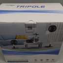 TriPole Oscillating Fan Portable Quiet Standing Fan with Remote, 12" Rechargeable Pedestal Fans for Bedroom Office, Foldable Battery Powered Travel Fans, Adjustable Height, 8H Timer, 6 Speeds, 44.4Wh (Pure White)