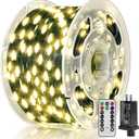 Christmas Lights 600 LED 196 FT, Waterproof Outdoor String Lights with Remote and Timer, Christmas Tree Lights with 8 Modes Dimmable, Fairy Lights for Holiday Decor (Warm White)