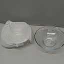 FOYO Clear Glass Bowls - 15oz Cereal, Pasta, Soup & Dessert Bowls - 7 inch Set of 2