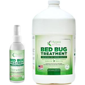 Natural Lice, Mite and Bed Bug Travel Spray by Hygea Natural 3 oz TSA Approved size and Gallon Refill  Child & Pet Safe  Immediate results  Stain & Odor Free -For Hotels, Suitcase- Travel must have