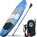Karaden Designs KD Stand Up Paddle Board with SUP Accessories - Inflatable 10ft 6in, for Paddleboarding, Surfing, Fishing - Portable Blow Up Board, Tripple fins, Paddle, Leash, Air Pump and Backpack