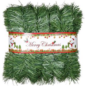Lvydec 50ft Artificial Christmas Garland Decoration, Unlit Pine Garland Soft Greenery Garland for Holiday Party Decoration, Outdoor/Indoor Use