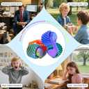 2pcs 3D Printed Gear Stress Relieving Toy, Fidget Toys for Kid & Adult, Anxiety Relief Items Ideal for Autism & ADHD, Portable Sensory Toy Tool for Anxiety & Focus Perfect Christmas Birthday Gift