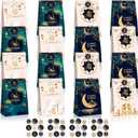 Tinlade 24 Pcs Eid Mubarak Party Favor Bags with Stickers 4 Styles Goodie Candy Paper Ramadan Treat Bags Party Favor Muslim Ramadan Gift for Eid Supplies Decoration