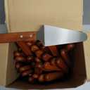 Yinkin 40 Pack Pie Server Pizza Spatula Stainless Steel Pie Spatula Wood Handle Easy to Grip Cake Cutter Slicers Utensils, 9.8 x 2.4 Inches