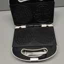 SugarWhisk Mini Pizzelle Maker Machine with a 3'' Cutter, Mini Stroopwafel Iron, Bake 2 x 4'' Pizzelles or 3'' Stroopwafels, Excellent for Holiday, Party, Dessert Treat Making & More