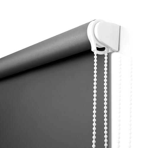 NUTRO CHILL Roller Window Blinds, Blackout Shades for Indoor Windows with Thermal Insulated, UV Protection Roll Down Blackout Blinds for Home and Office (25" W x 68" L, Charcoal Gray)