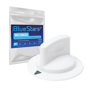 BlueStars WE1M652 Dryer Timer Control Knob with Upgraded Metal Ring  Compatible with Hotpoint HTDX100EM8WW HTDX100ED6WW HTDX100EM6WW HTDX100GM8WW HTDX100ED2WW GE Dryers 1264289 AP3995164 PS1482196