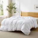 Bedsure Duvet Cover Oversized King Size - Only Includes 1 Duvet Cover (120"x98"), Hotel Luxury Soft Double Brushed All Season Bedding, Zipper Closure, White (No Comforter, No Pillow Shams)
