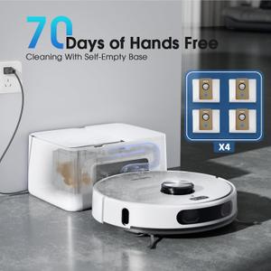 SHELIKI Robot Vacuum and Mop, Robotic Vacuums Cleaner with Tangle-Free for Pet Hair, Carpets & Hard Floors, XFQ