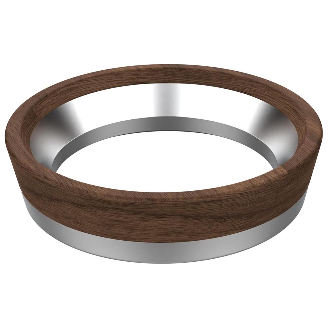 54mm Espresso Dosing Funnel for Breville Portafilters, Aluminum Magnetic Coffee Dosing Funnel Ring Compatible with Breville 54mm Portafilters,Espresso Accessories Tool(Walnut)