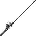 Zebco Delta Spincast Reel and Fishing Rod Combo, 5-Foot 6-Inch 2-Piece Fishing Pole, Size 20 Reel, Changeable Right- or Left-Hand Retrieve, Pre-Spooled with 6-Pound Zebco Fishing Line, Cool Gray