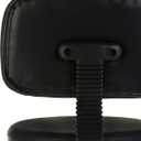 Amazon Basics Multi-Purpose Adjustable Drafting Spa Bar Stool with Sturdy Foot Rest, Back Support Cushion, 360 Swivel and Wheels, Black, 23.4"d X 23.4"w X 45.6"h