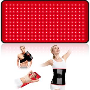 Red Light Therapy for Body, 242 LEDs Infrared Light Therapy for Body Back Waist Shoulder Knee Joint with 660nm & 850nm,24" x 12" Large Size Pad with 3 Modes,Timer, Red Light Therapy Belt