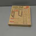 Locker Organizer Shelf Adjustable Width and Height, Stackable, Ideal Locker Shelf for School, Office, Gym Lockers, or Even Kitchen Cabinets & Under Sink Organization (Black)