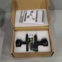 Matte Black Passage Door Knob, Zinc Alloy Interior Door Knob, Vintage Style Door Knobs for Hall and Closet, 1 Pack